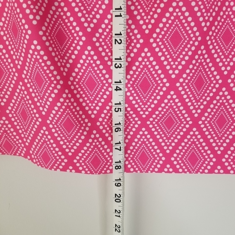 Coral Bay Golf Skort Pink/White Geometric Print Size 10 Stretch - Picture 11 of 13